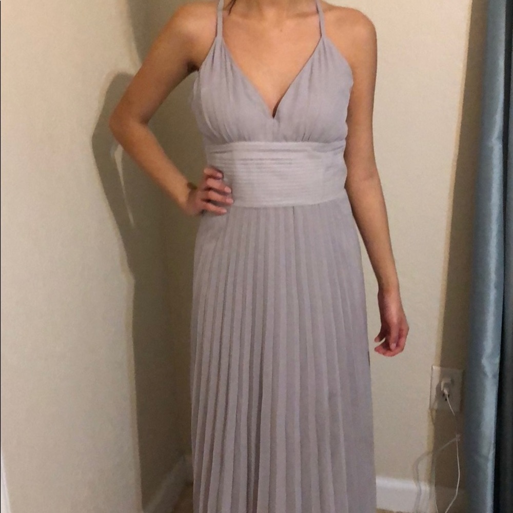 Crystal Doll Silver/Gray Chifon Dress Size 3